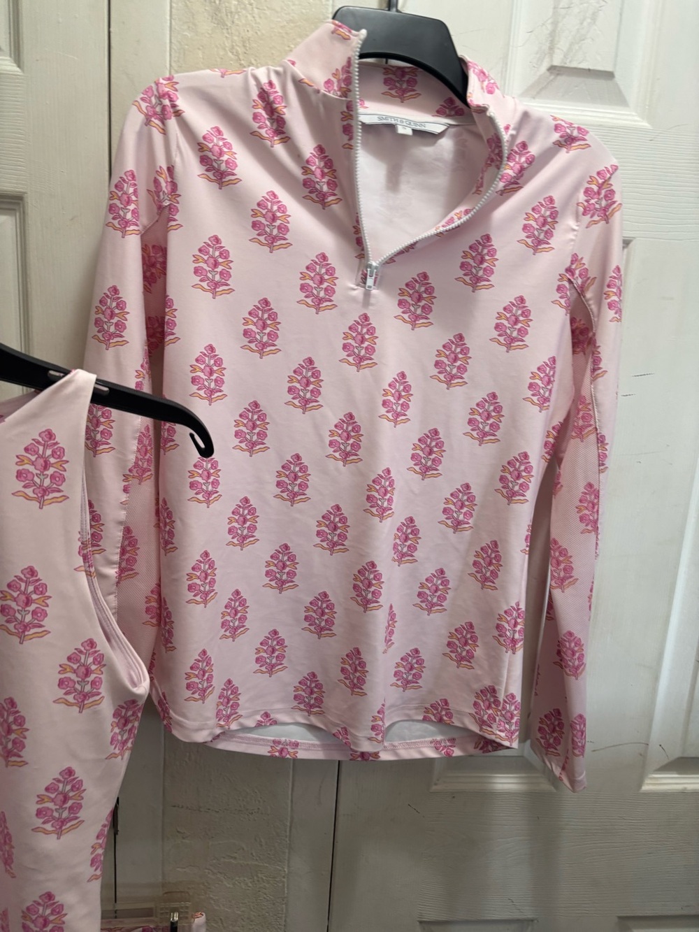 Smith and Quinn Pink Floral  Long Sleeve sport jacket top and skirt set